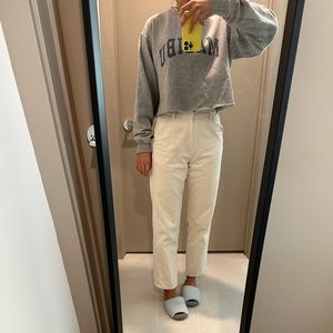 Used/ Brandy Melville/ John Galt MALIBU Cropped Sweatshirt Grey S/M